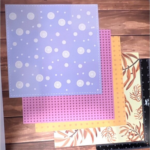 60 Sheets of Assorted Scrapbook Paper Pack - Various Patterns, Colors, & sizes - Picture 8 of 11